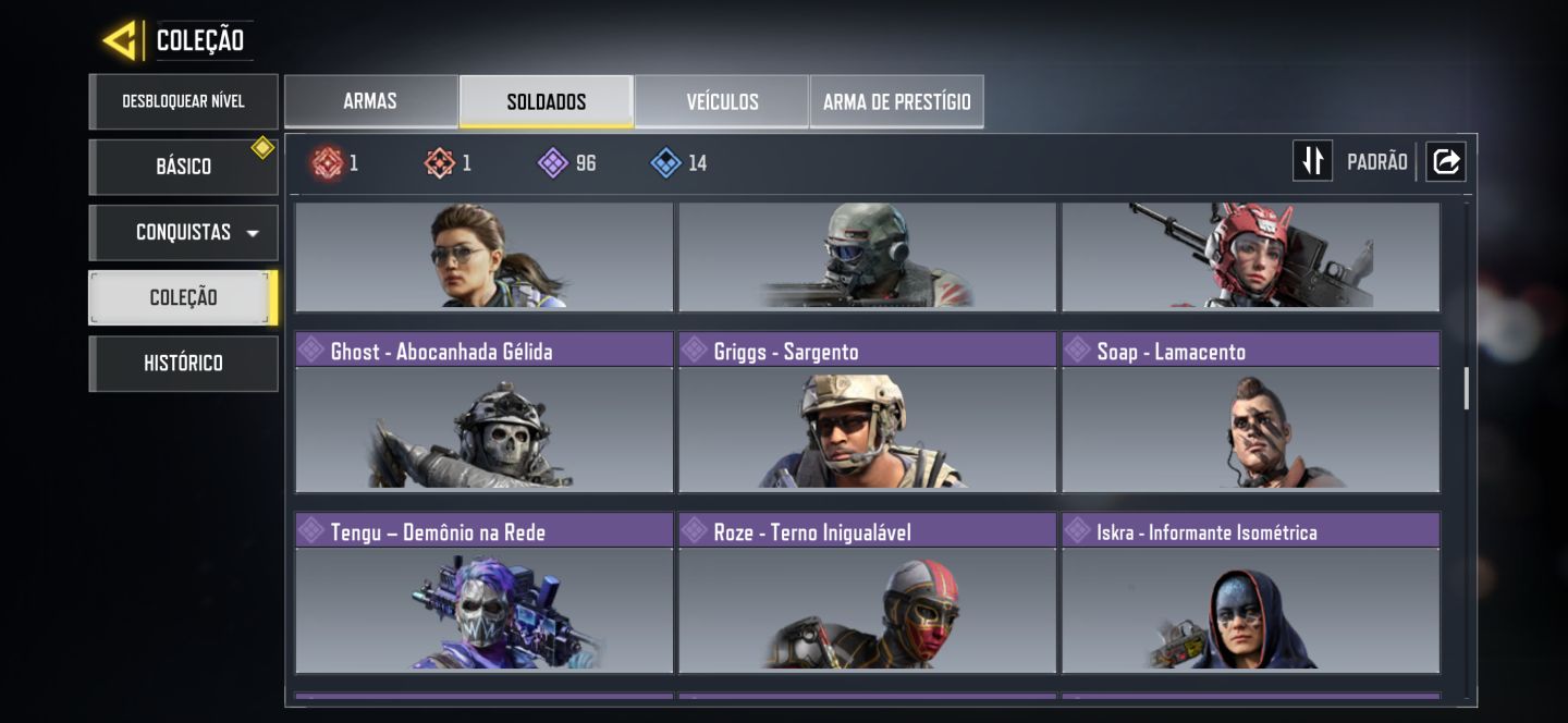 Conta call of duty mobile com personagem e armas mítica