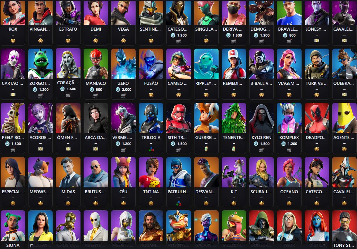 Conta FORTNITE 387 Skins + salve o mundo (V-BUCKS) FULL ACESSO