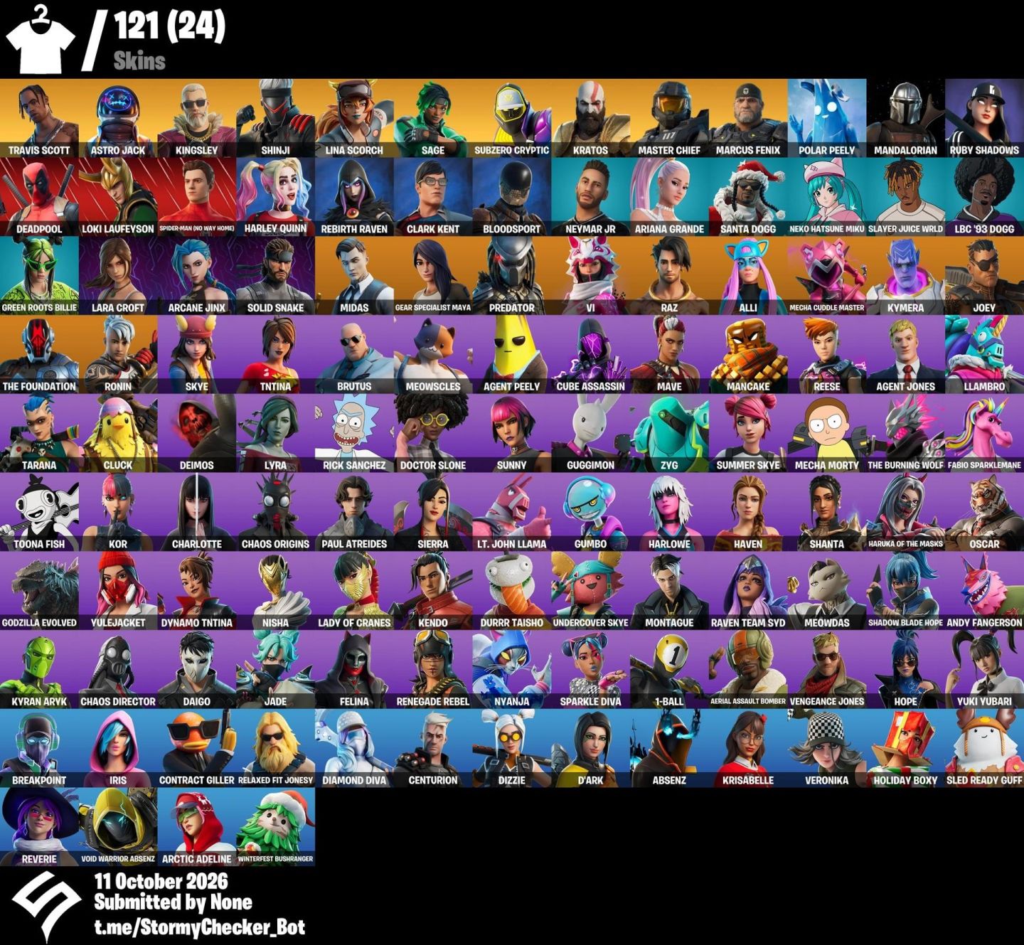 TRAVIS SCOTT/ KRATOS GOLD/ ASTRO JACK/ MARCUS FENIX/ EMOTE SW2 + 150 JOGOS EPIC
