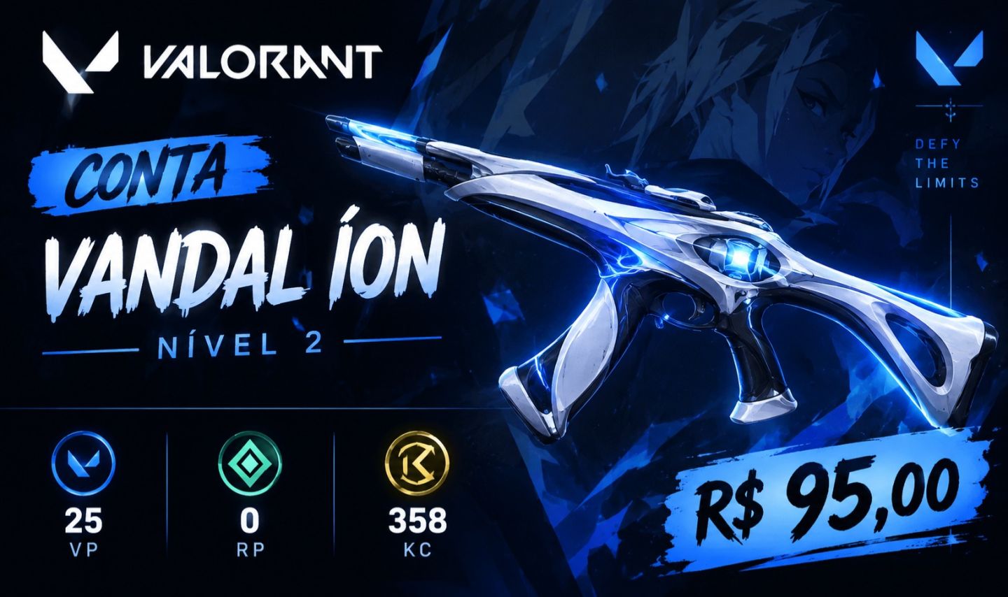 CONTA COM SKIN VANDAL ION VALORANT