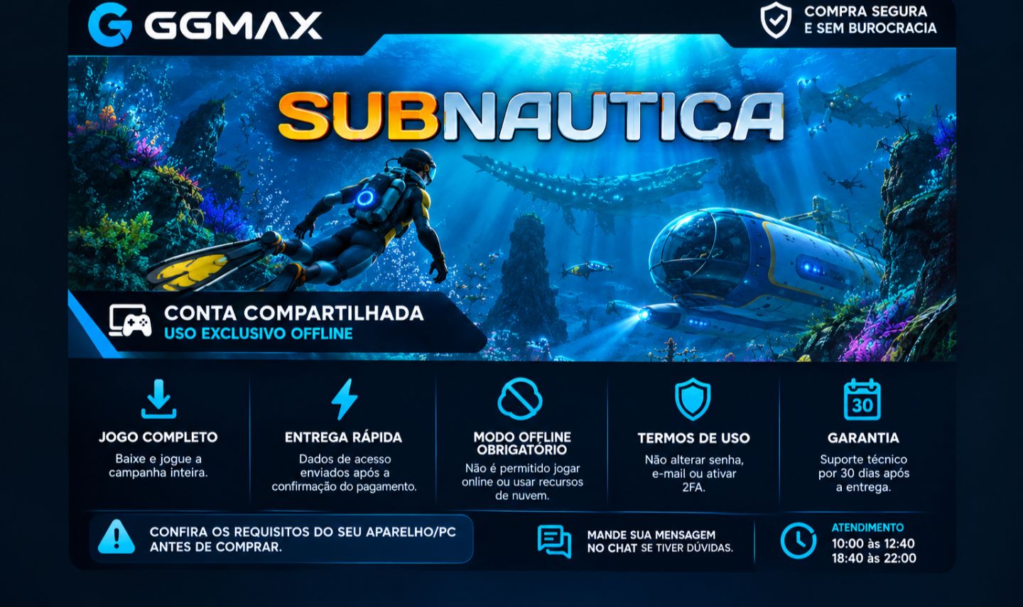 Subnautica (Conta Compartilhada) - Uso Exclusivo Offline