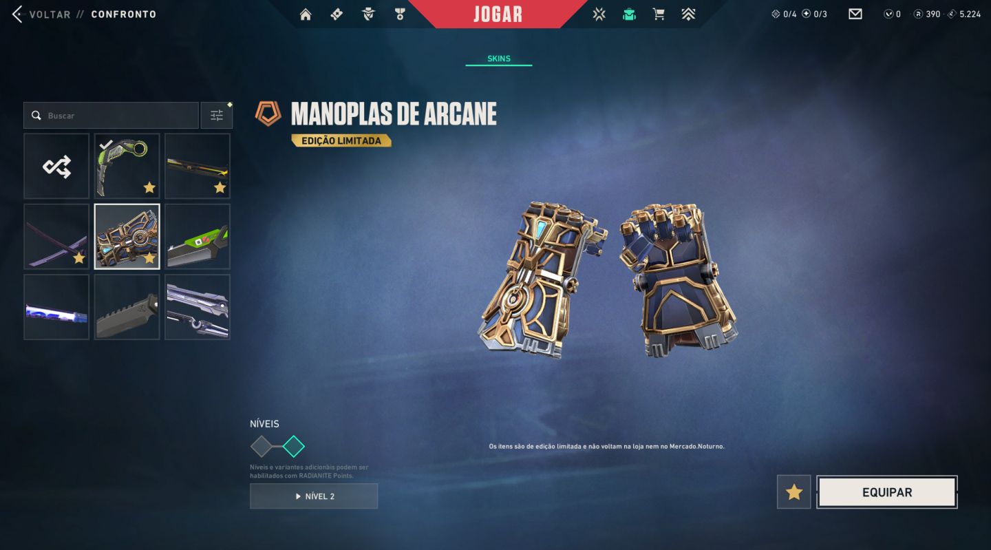 Conta Valorant e LoL com muitas skins raras
