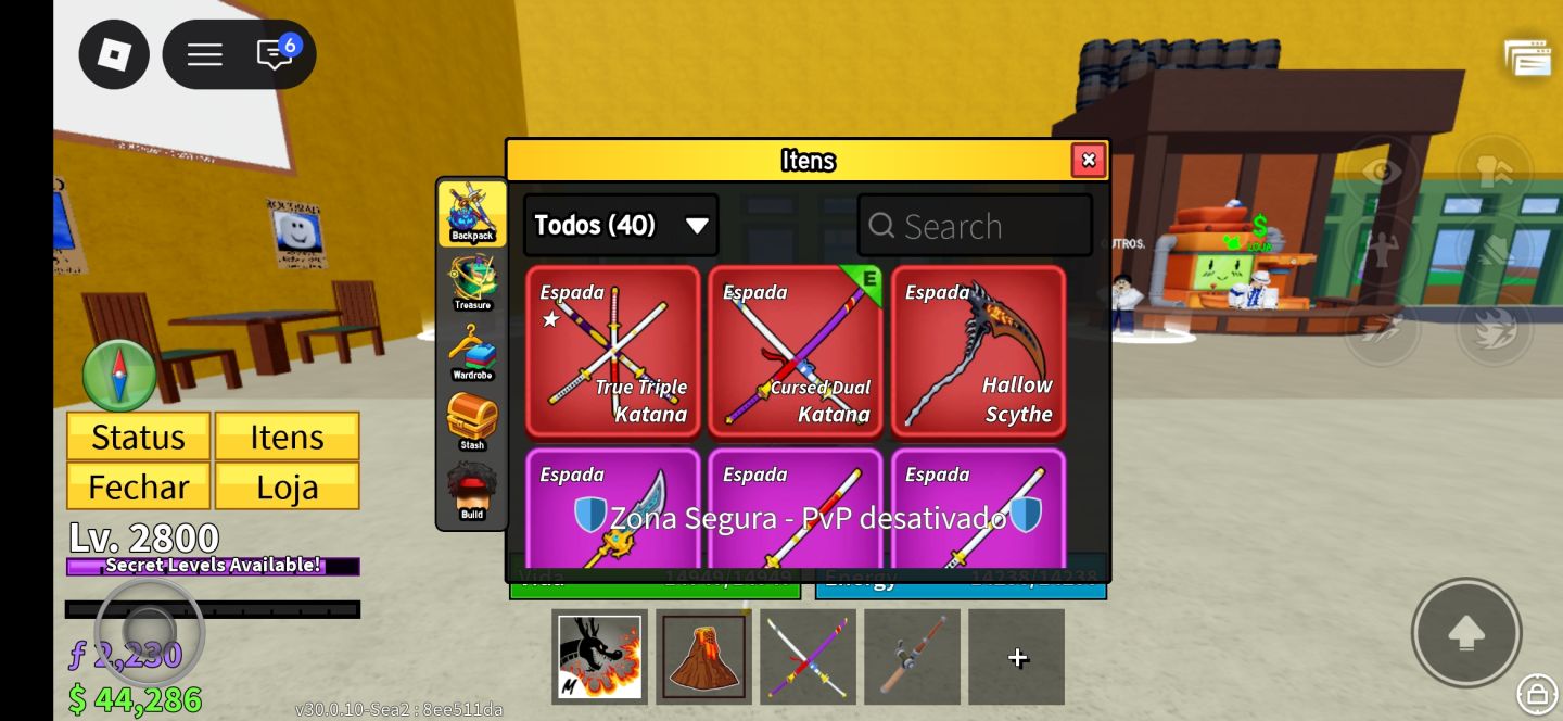 Roblox Blox Fruits Lv 2800 + TTK, CDK e Hallow Scythe