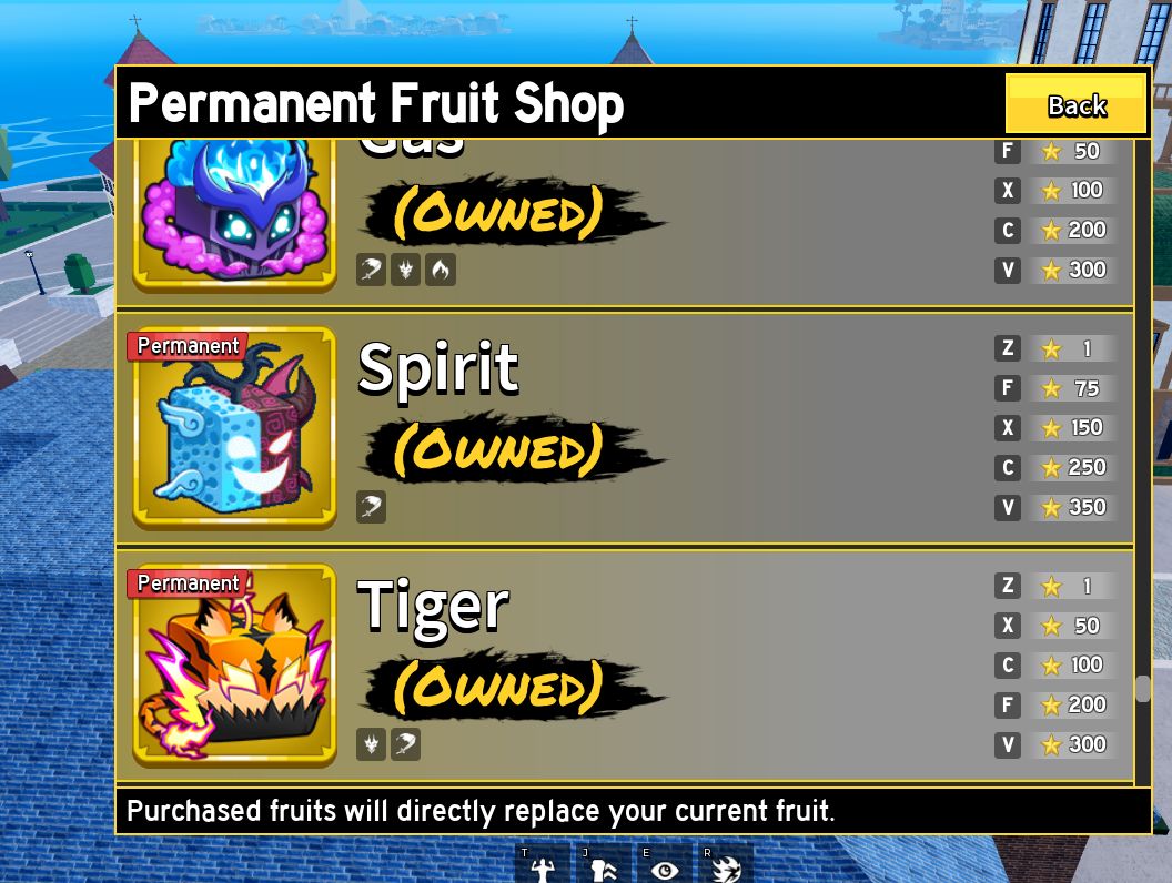 Conta Roblox/blox fruits impecavel com quase todas as frutas permanentes