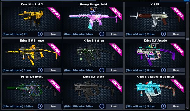 Conta PointBlank - Itens raros/exclusivos