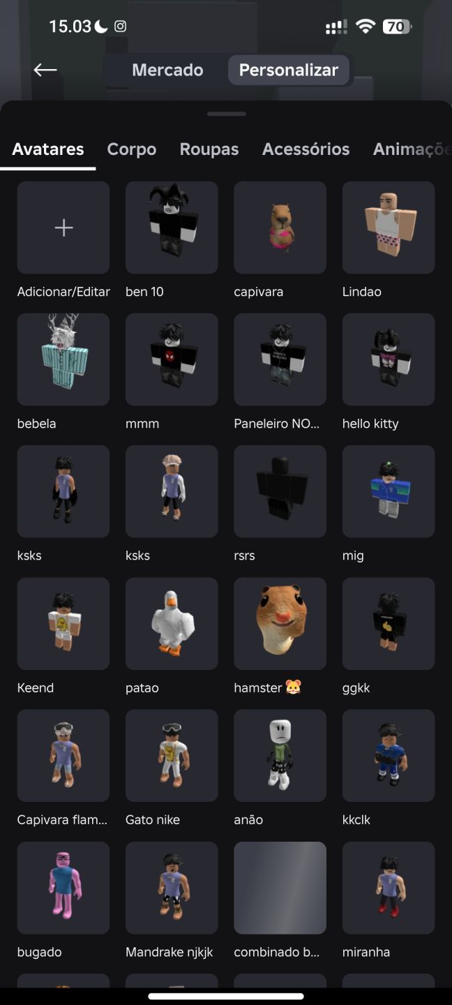 Conta do Roblox