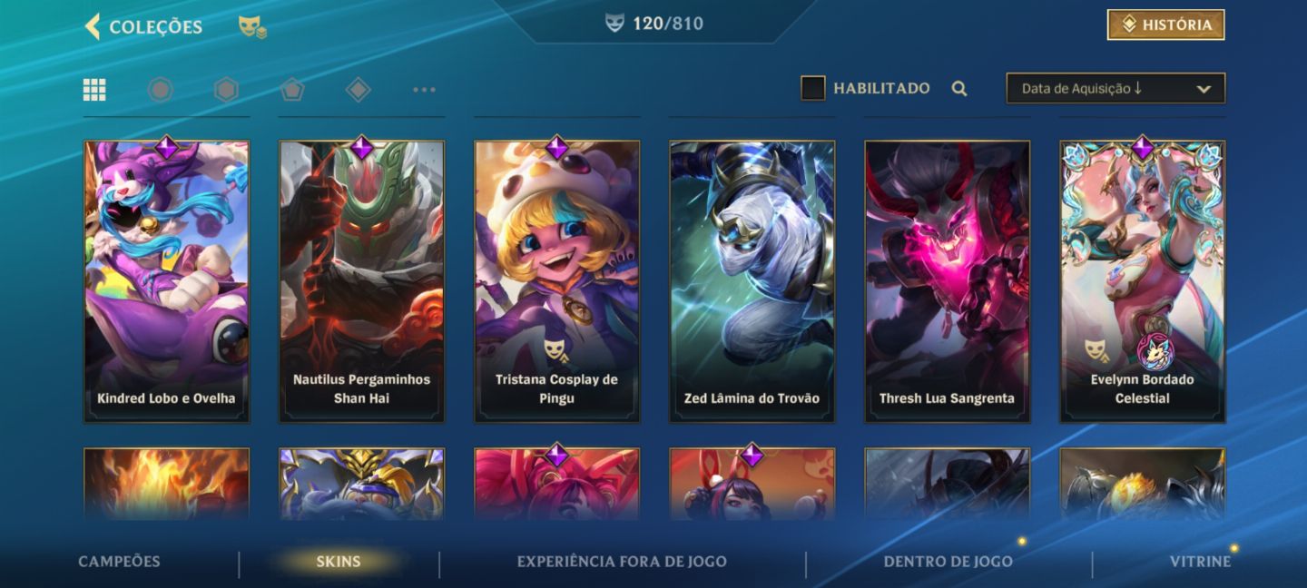 Conta de Wild Rift-todas as skins do yone
