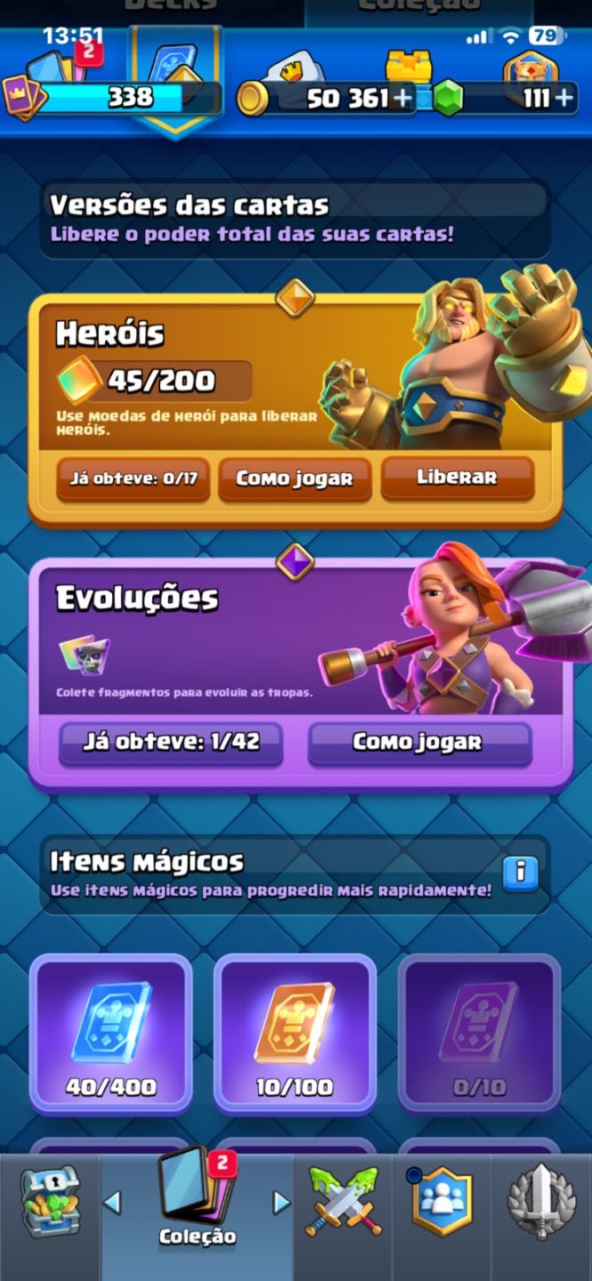 CONTA CLASH ROYALE 2.444 TROFÉUS | NÍVEL 9 | 50 MIL OURO + 111 GEMAS!