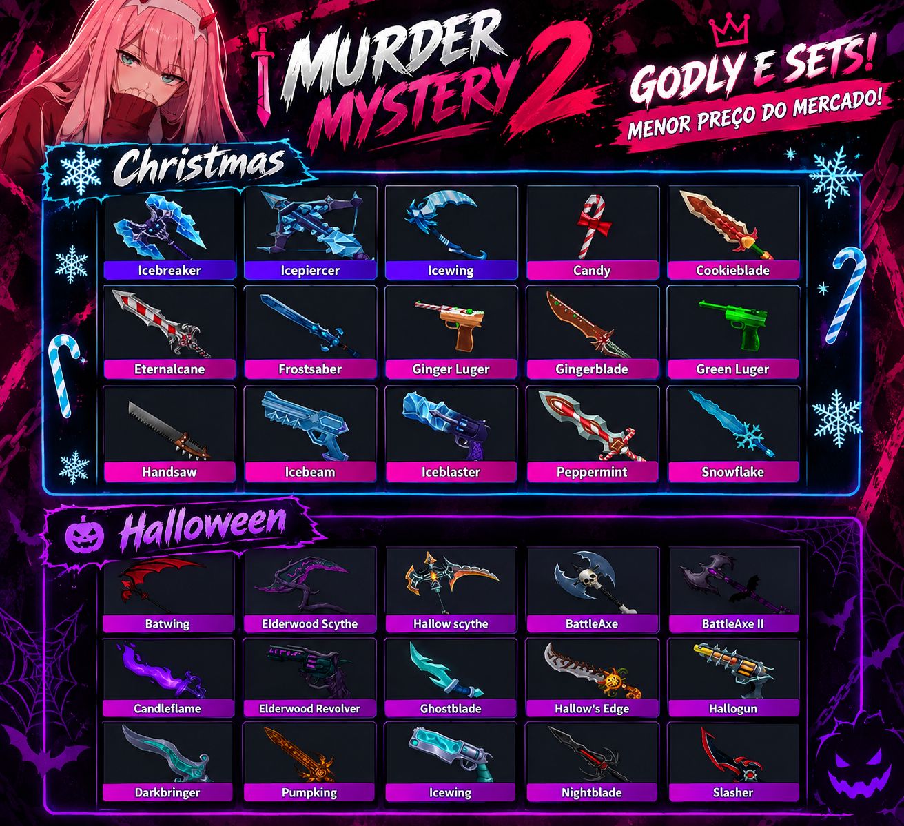 MM2 | GODLYS, FACAS E ARMAS | ENTREGA RÁPIDA