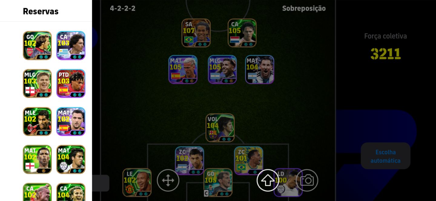 Conta efootball ronaldinho 107 blitz van basten 105