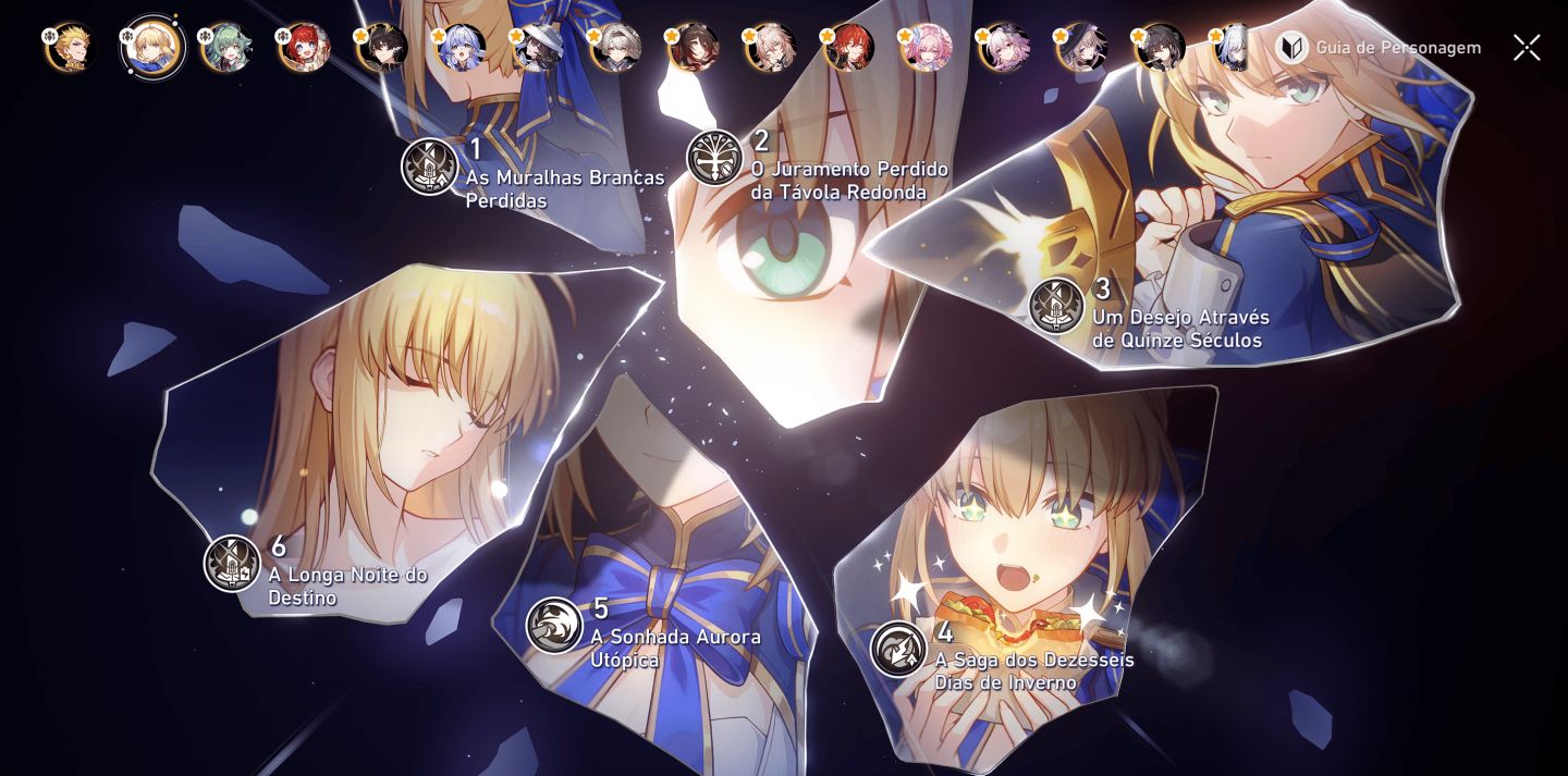 Conta Honkai Endgame Saber e6 Castorice e Evernight e2 Firefly e2