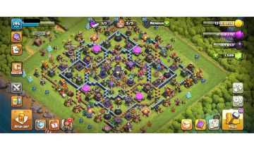Conta Clas of Clans CV 15, nivel 195