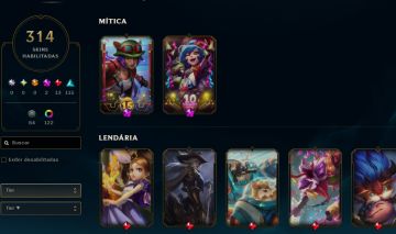 LEAGUE OF LEGENDS 314 SKINS NIVEL 321 TODOS CAMPEOES BRONZE