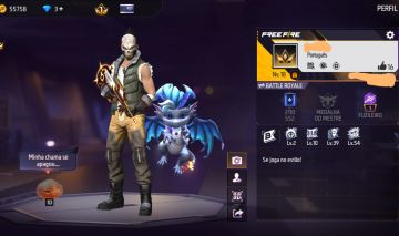CONTA FREE FIRE COM REI CAVEIRA | UMP ATRIBUTADA | 20 CAMISAS DE SELEÇÕES
