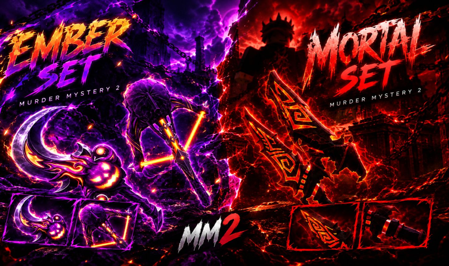 NOVOS ITENS DE HALLOWEEN | SETS SEPARADOS | MM2 | MURDER MYSTERY 2 | MISTERY