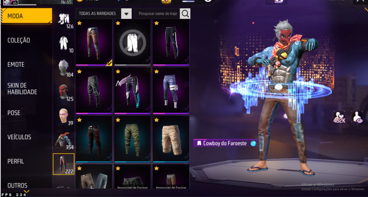 Conta free fire dois punhos full acess
