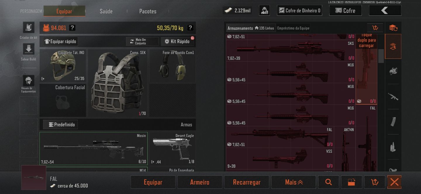 [Super Desconto] Conta Arena Breakout mob veterana (7 Milhões de Armazém)