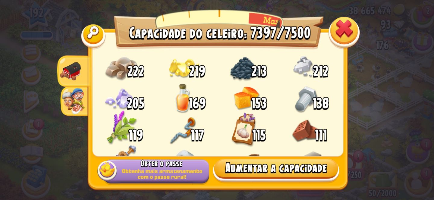 Conta Hay Day com MUITAS decorações compradas