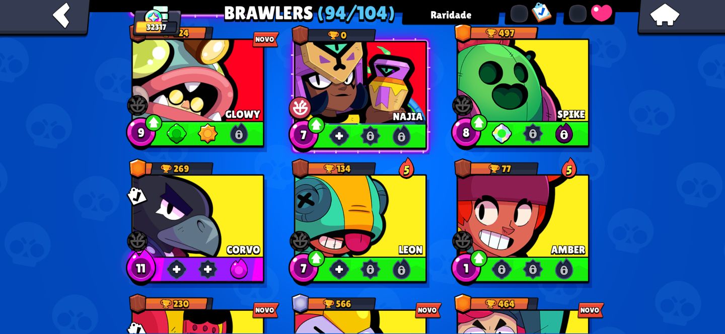 Conta de Braw Stars,97 brawlers,32k troféus.