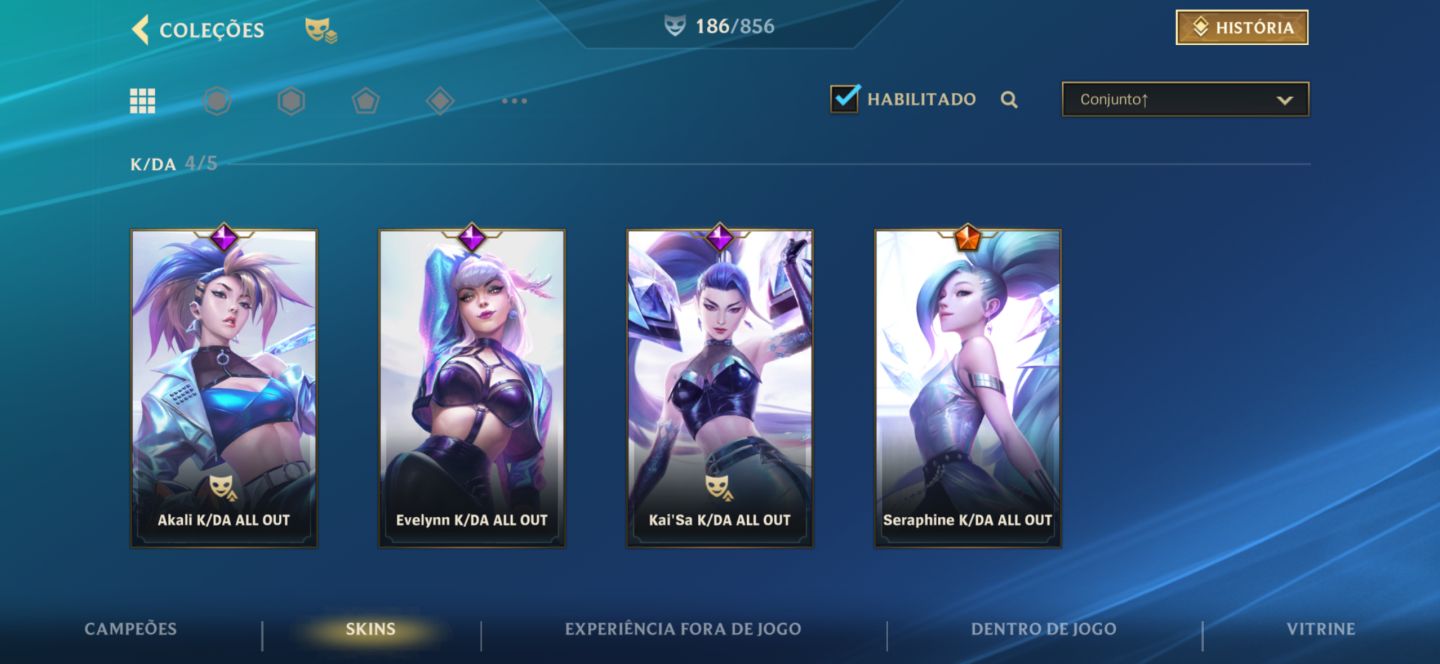 LOL WILD RIFT COM 186 SKINS CRIADA EM 2021 COM FOCO EM ADC E SUP