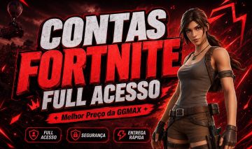 CONTA DE FORTNITE COM (LARA CROFT / MIDAS / HOMEM ARANHA / EMPEROR PALPATINE)