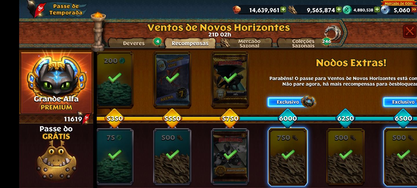 [IOS][ANDROID] Dragões: A Ascenção de Berk (Rise of Berk), Recursos +Dragões 185