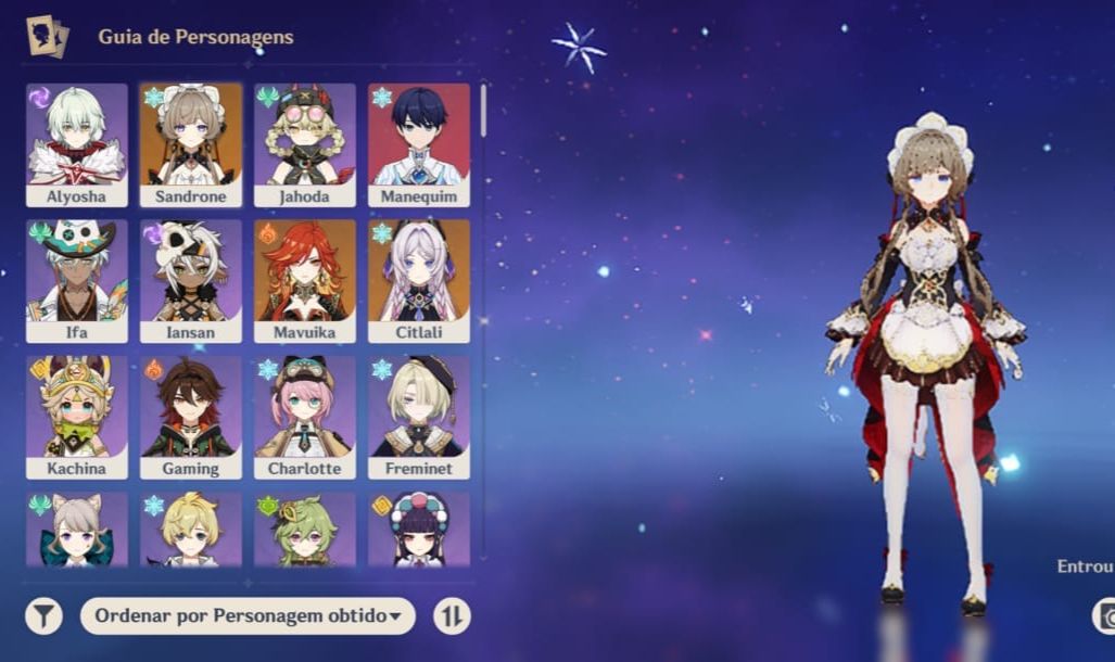 CONTA GENSHIN COM MARVUIKA E sandrone