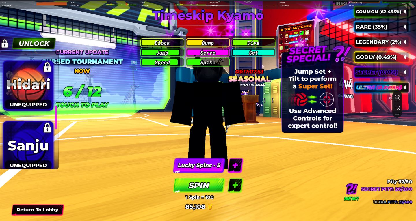 Conta Roblox | Volleyball Legends | Level 100+
