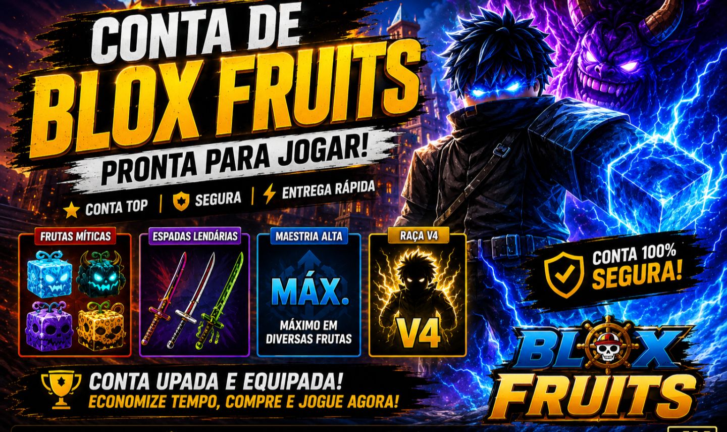 Conta de blox fruts level máximo + espadas raras fruta saadhow no inventário