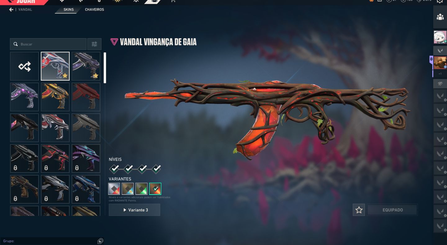 Conta de valorant com varias skin