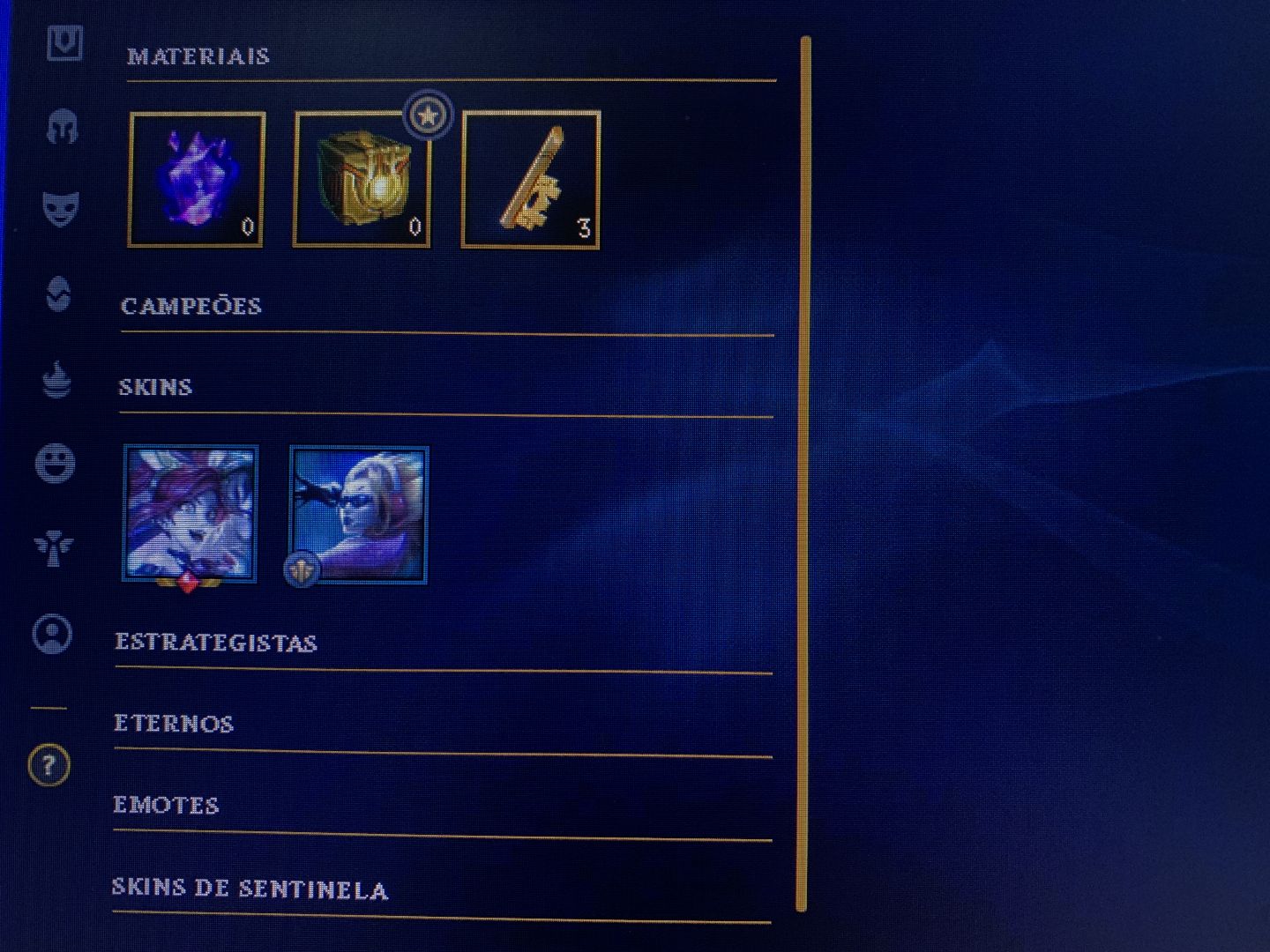 Conta Gold 1 Smurf Ganhando 30 pdls + // Com 15 skins
