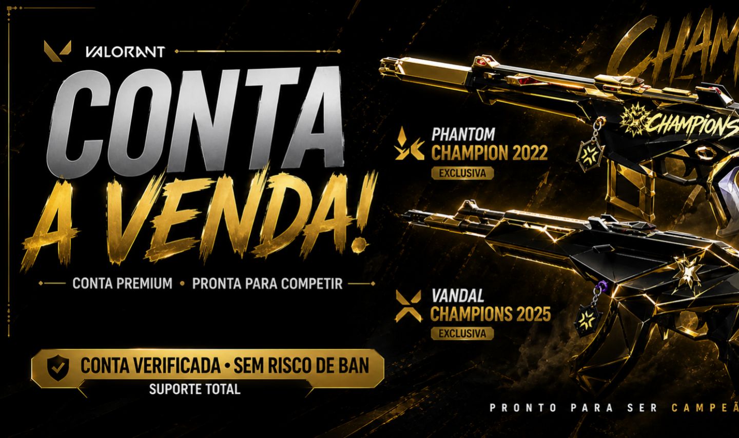 Conta valorant com phantom champions 2022 e vandal champions 2025