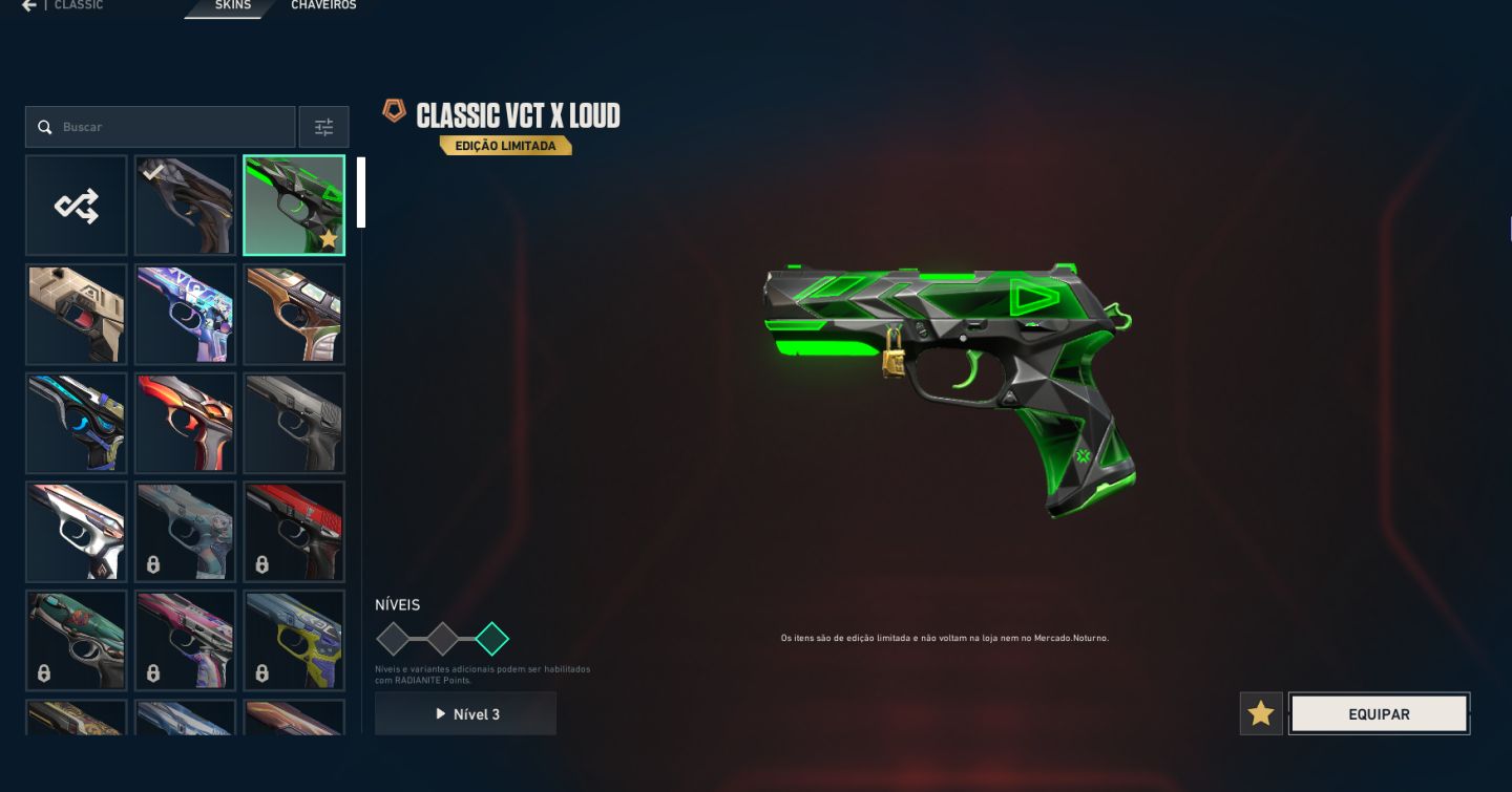 Conta Valorant, varias skins, bundle champions 25, bundle Loud e bundle nocturn