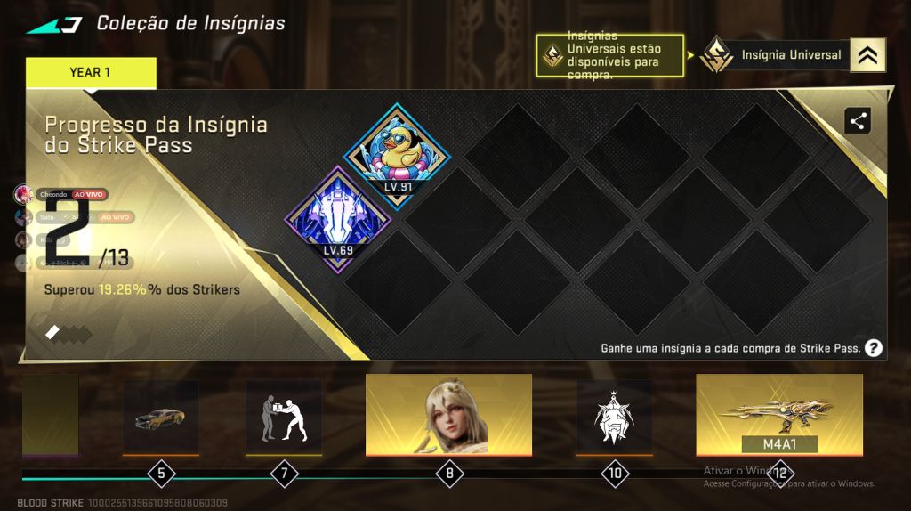 Conta com Skin Evo QBZ95 penetrador e Skin da Elizabeth coloboracao nanatsu