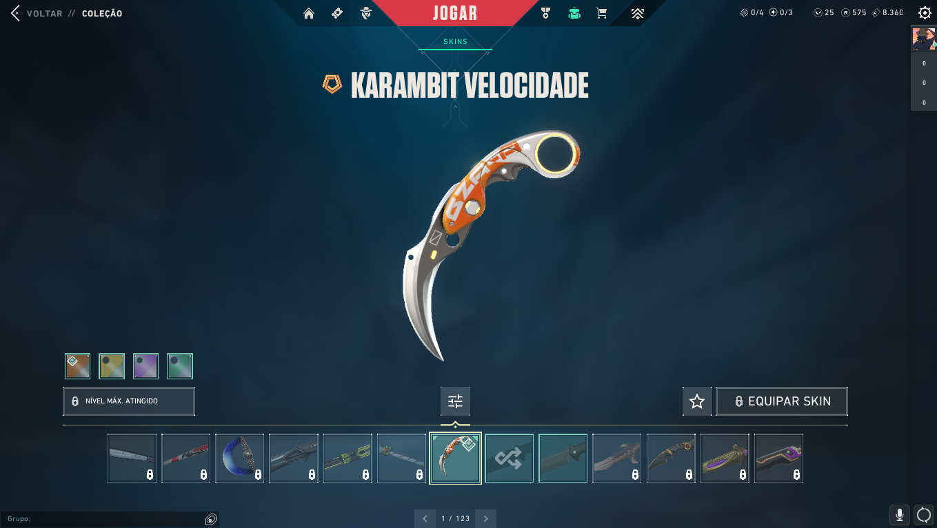CONTA COM VANDAL DRAGÇAO E KARAMBIT VELOCITY FULL ACESSO