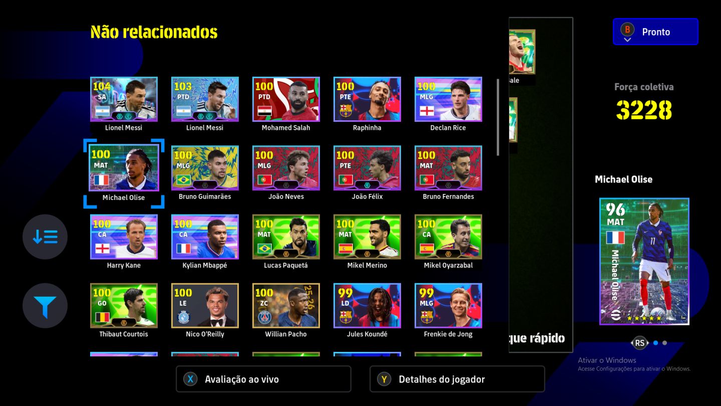 PC, PACK DE PORTUGAL, BALE 108, TORRES 106, AGUERO BLITZ, SUAREZ, MALDINI 109