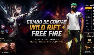 COMBO DE CONTAS WILD RIFT + FREE FIRE