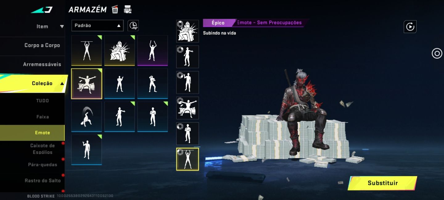 Conta Blood Strike Nível 34 c/ Lendárias e Emote Trono