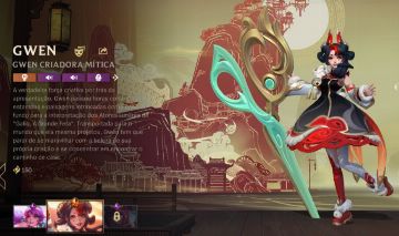 CONTA WILD RIFT MONO GWEN(mais de 50 skins)