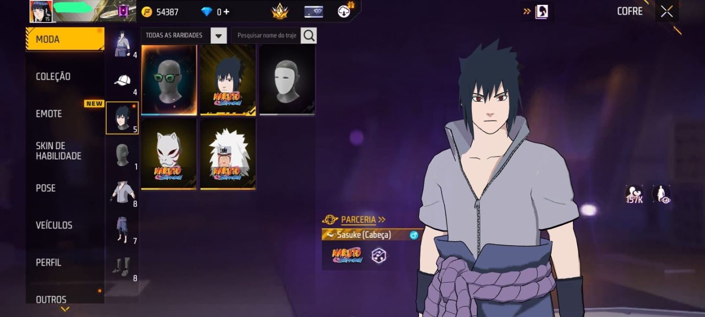 CONTA FF PREMIUM NV 15 - DUPLA PARCERIA NARUTO (SASUKE + JIRAYA)