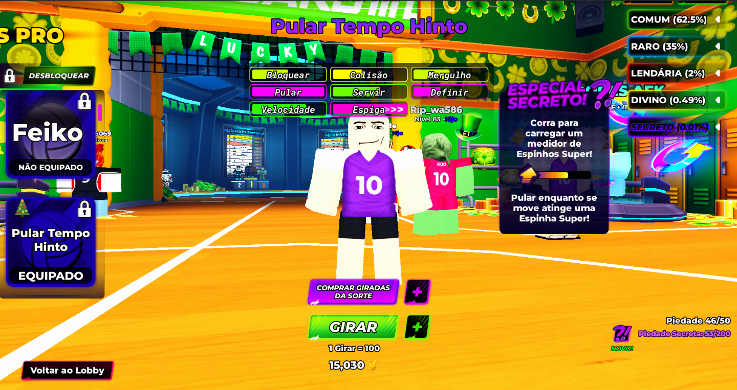 Conta de Roblox Blox fruits e Volleyball Legends, 5K DE ROBUX GASTADOS