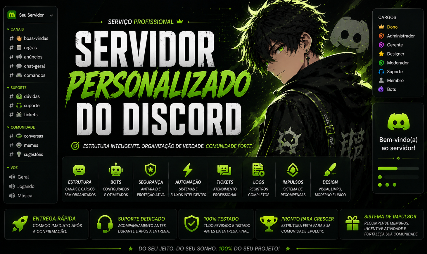 [PROMOÇÃO] CRIO SERVIDOR DISCORD | PERSONALIZADO | COM/SEM IMPULSOS