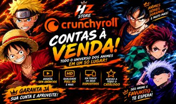 CRUNCHYROLL MEGA FAN| CONTA INDIVIDUAL SÓ SUA + SUPORTE | HZ STORE