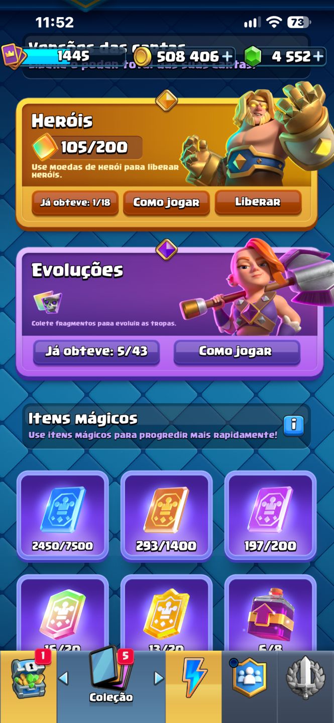 CONTA COM +10.500 TROFÉUS ARENA 25 ATUALMENTE