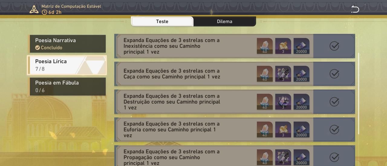 Conta Honkai Star Rail ( End Game ); Herta E2S1 + Tribbe E1S0 +Castorice E0S1 E+