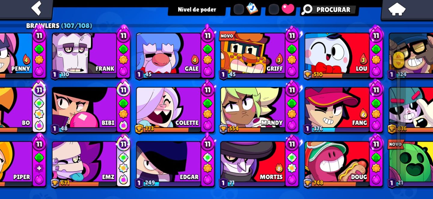 CONTA DE BRAWL STARS COMPLETINHA
