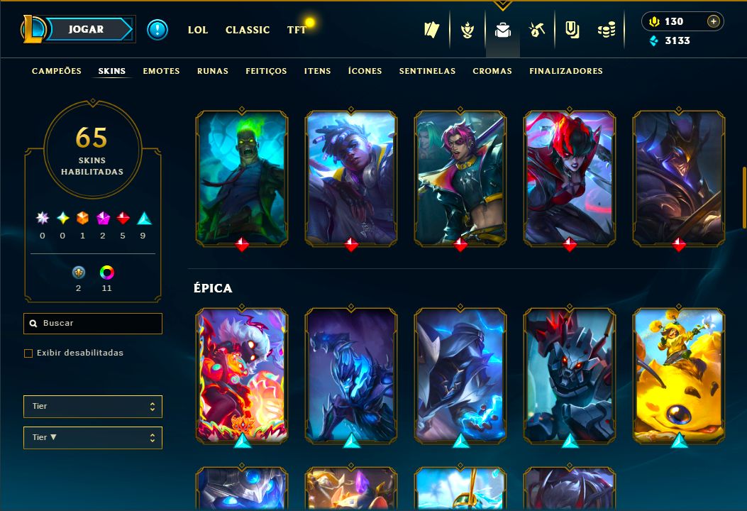 SKIN SHACO PANDEMÔNICO BORDA + [ PLATINA COM 70 PDLS ] + [ TROCA NICK ]