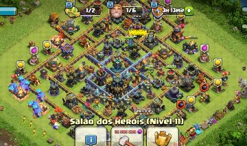 Conta clash of clans cv 17 quase full
