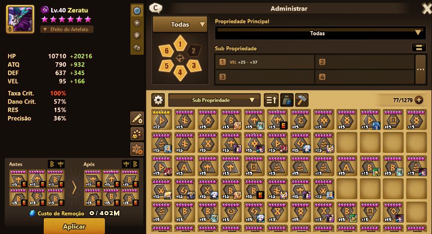 SUMMONERS WAR - GIANA + WOLYUNG + ZERATU + PONTOS
