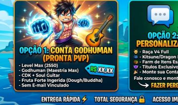 CONTAS BLOX FRUITS | GODHUMAN & PEDIDOS PERSONALIZADOS | ENTREGA RÁPIDA